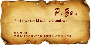 Princzenthal Zsombor névjegykártya